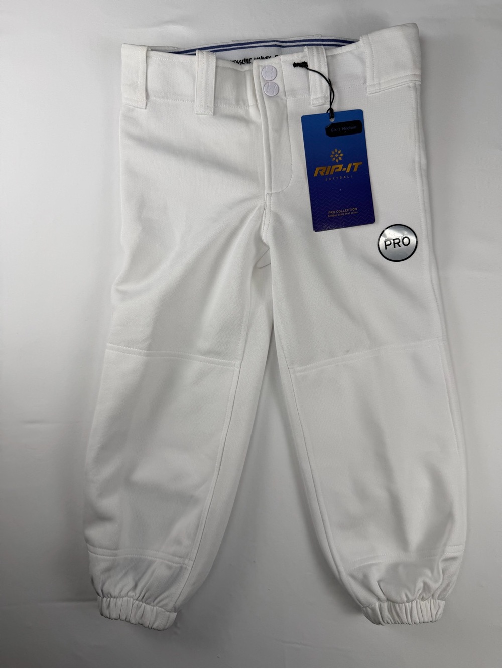 Rip-It Pro Girls White Baseball / Softball Activities Jogger Pants NWT - Medium